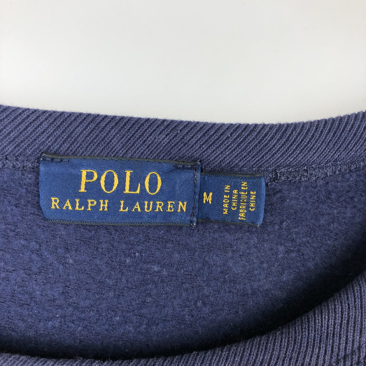 Ralph Lauren POLO RALPH LAUREN Logo sweatshirt, sweatshirt, men's size M cotton navy blue type Vintage Second Hand