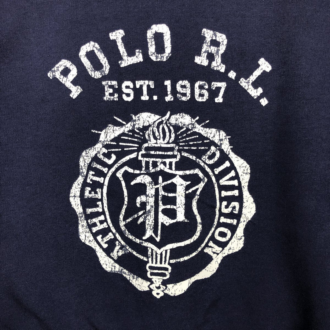Ralph Lauren POLO RALPH LAUREN Logo sweatshirt, sweatshirt, men's size M cotton navy blue type Vintage Second Hand