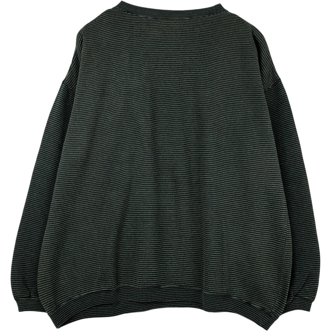 Ocean Pacific Border Pattern One-Point Logo Sweatshirt, Men's XL Equivalent, Vintage unclear Green type dark green Vintage Second Hand
