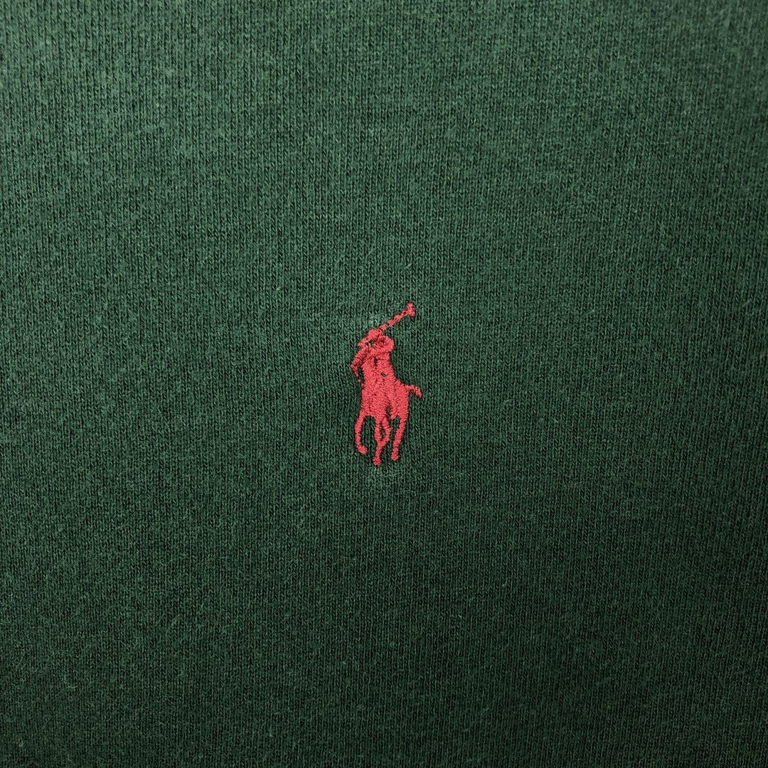 Ralph Lauren POLO by Ralph Lauren One Point Logo Sweatshirt Trainer Men's L size cotton green type Vintage Second Hand