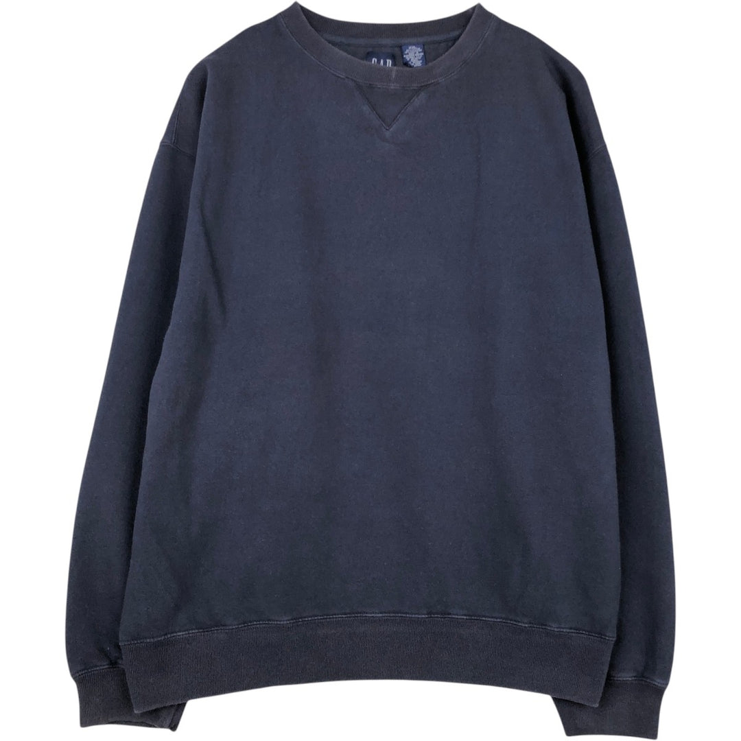90'S GAP Old Gap Plain Blank Sweatshirt, Men's XXL equivalent, Vintage cotton navy blue type Vintage Second Hand
