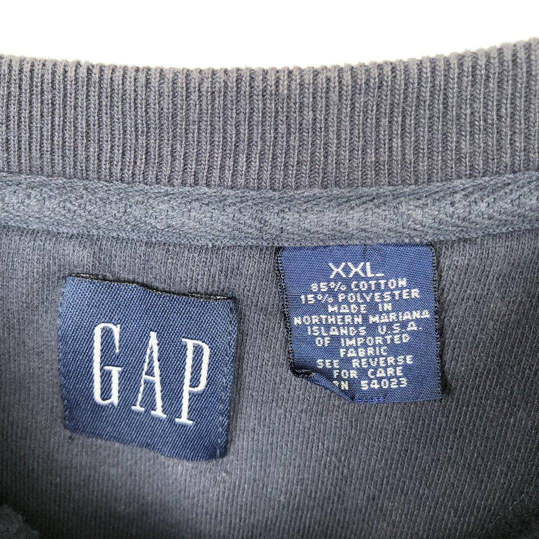 90'S GAP Old Gap Plain Blank Sweatshirt, Men's XXL equivalent, Vintage cotton navy blue type Vintage Second Hand