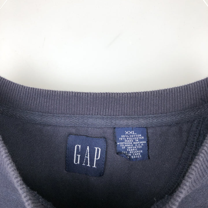 90'S GAP Old Gap Plain Blank Sweatshirt, Men's XXL equivalent, Vintage cotton navy blue type Vintage Second Hand