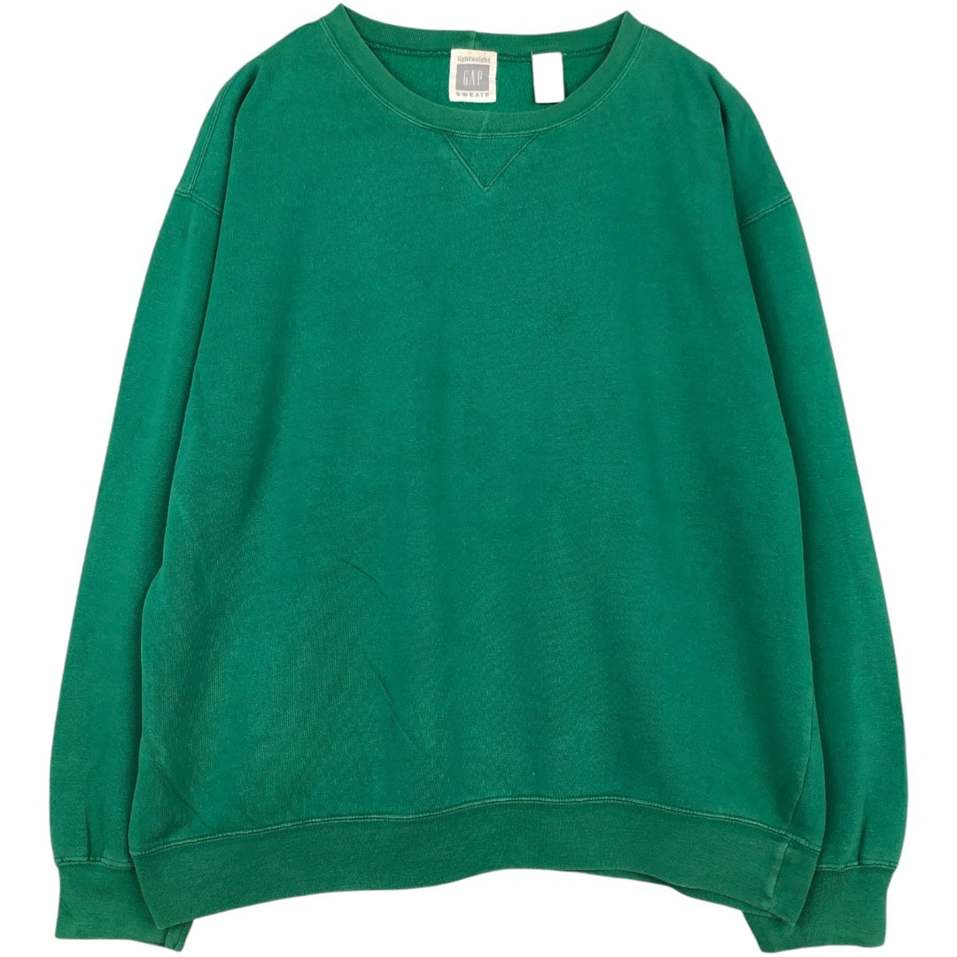 GAP Old Gap Plain Blank Sweatshirt (Men's Size L) cotton green type Vintage Second Hand