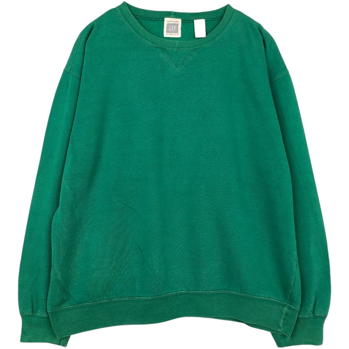 GAP Old Gap Plain Blank Sweatshirt (Men's Size L) cotton green type Vintage Second Hand