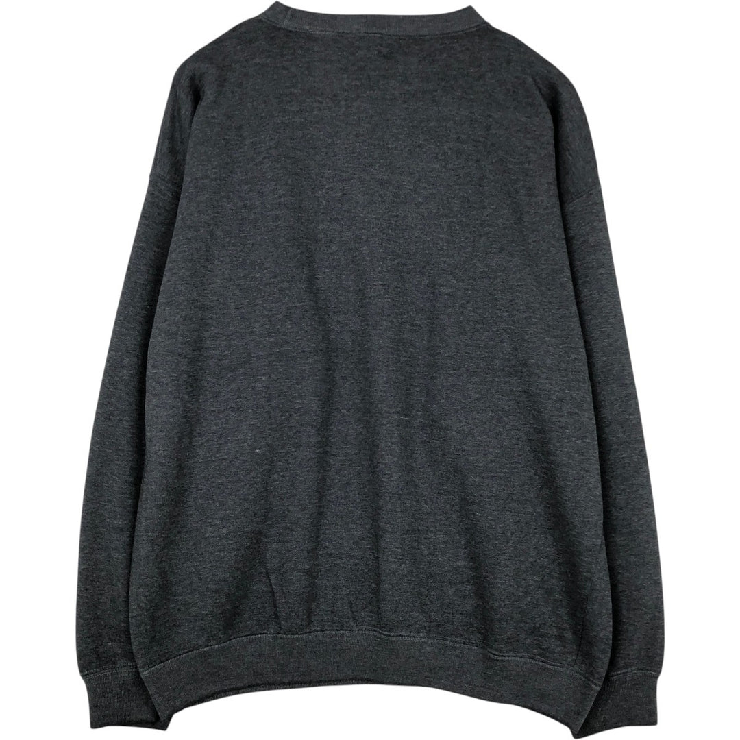 GAP Old Gap Plain Blank Sweatshirt (Men's Size L) polyester Charcoal Vintage Second Hand