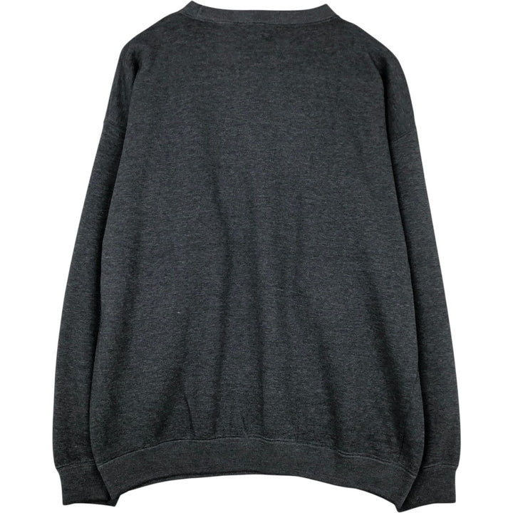 GAP Old Gap Plain Blank Sweatshirt (Men's Size L) polyester Charcoal Vintage Second Hand