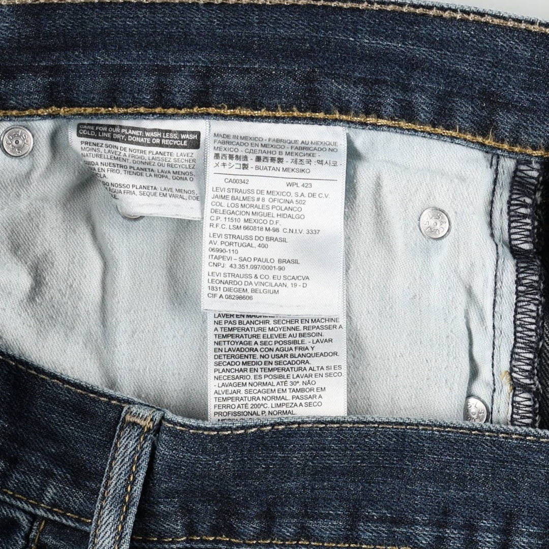 Levi's 505 tapered denim pants for men, size w36 cotton blue type Vintage Second Hand