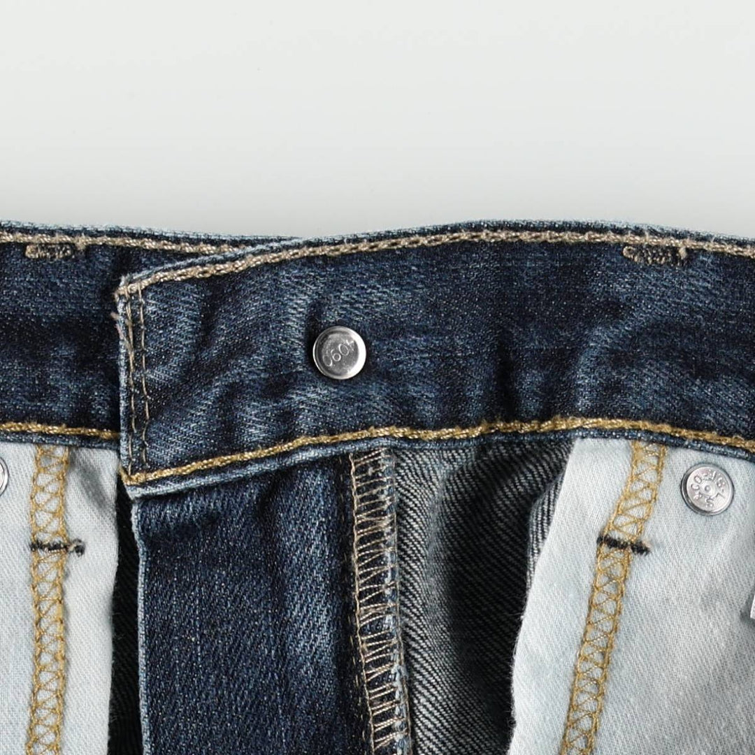 Levi's 505 tapered denim pants for men, size w36 cotton blue type Vintage Second Hand