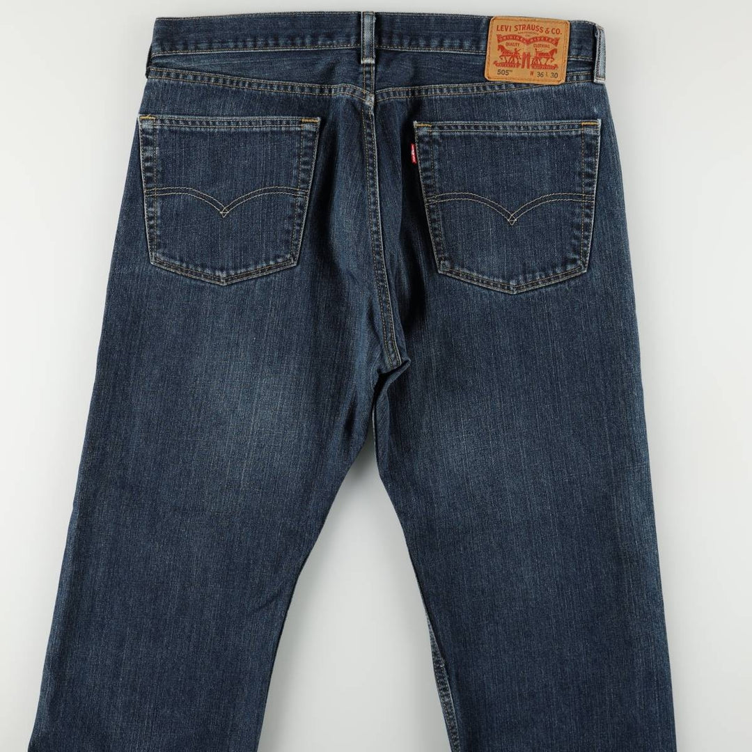 Levi's 505 tapered denim pants for men, size w36 cotton blue type Vintage Second Hand