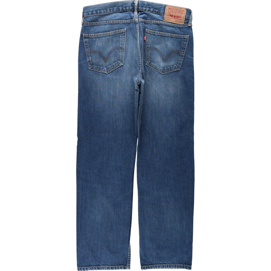 Levi's 505 STRAIGHT FIT tapered denim pants for men, size w34 cotton blue type Vintage Second Hand