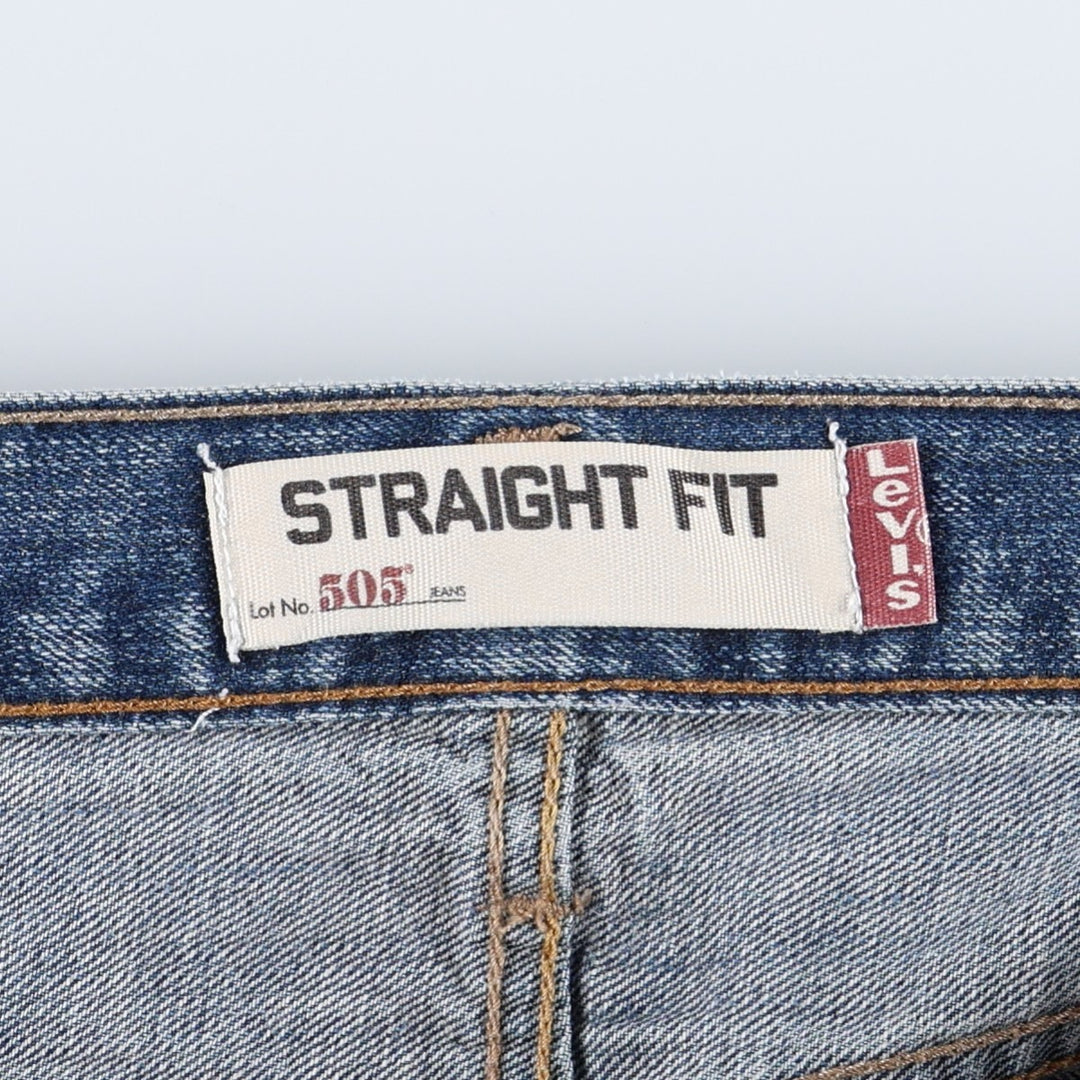 Levi's 505 STRAIGHT FIT tapered denim pants for men, size w34 cotton blue type Vintage Second Hand