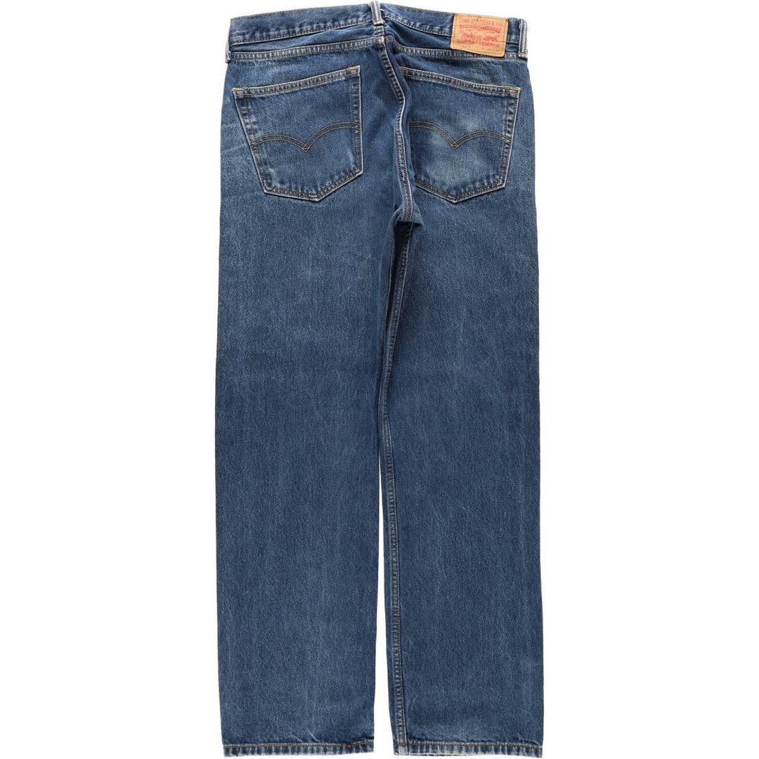 Levi's 505 tapered denim pants for men, size w37 cotton blue type Vintage Second Hand