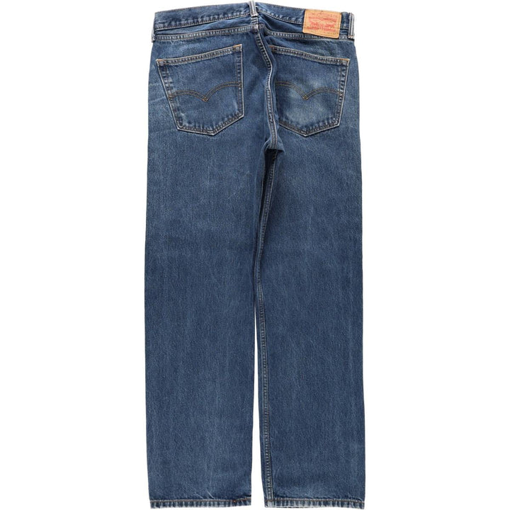 Levi's 505 tapered denim pants for men, size w37 cotton blue type Vintage Second Hand
