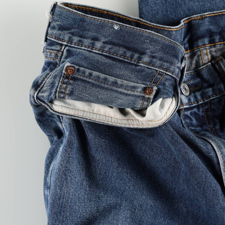 Levi's 505 tapered denim pants for men, size w37 cotton blue type Vintage Second Hand