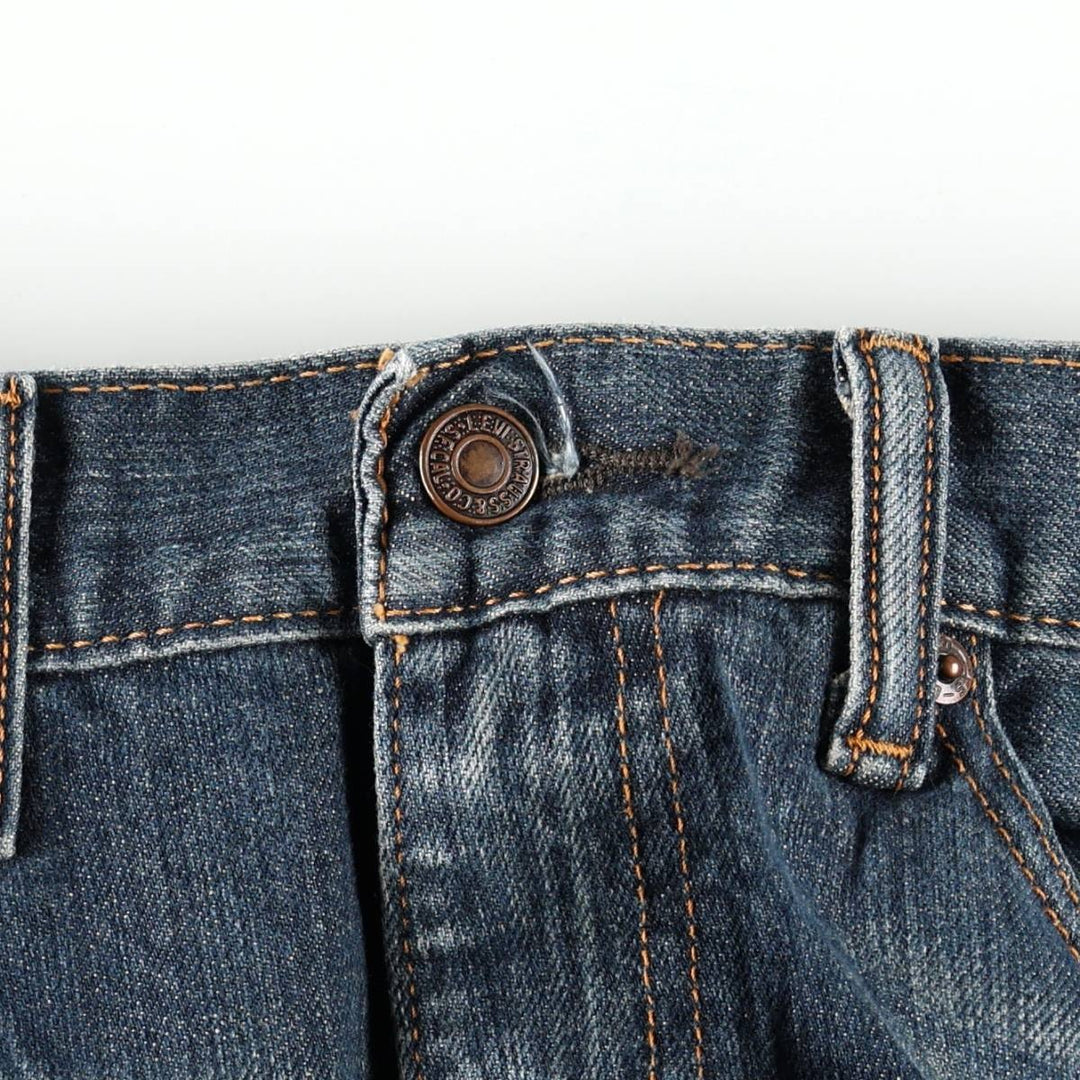 Levi's 505 tapered denim pants for men, size W34 cotton blue type Vintage Second Hand