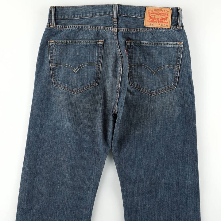 Levi's 505 tapered denim pants for men, size W34 cotton blue type Vintage Second Hand