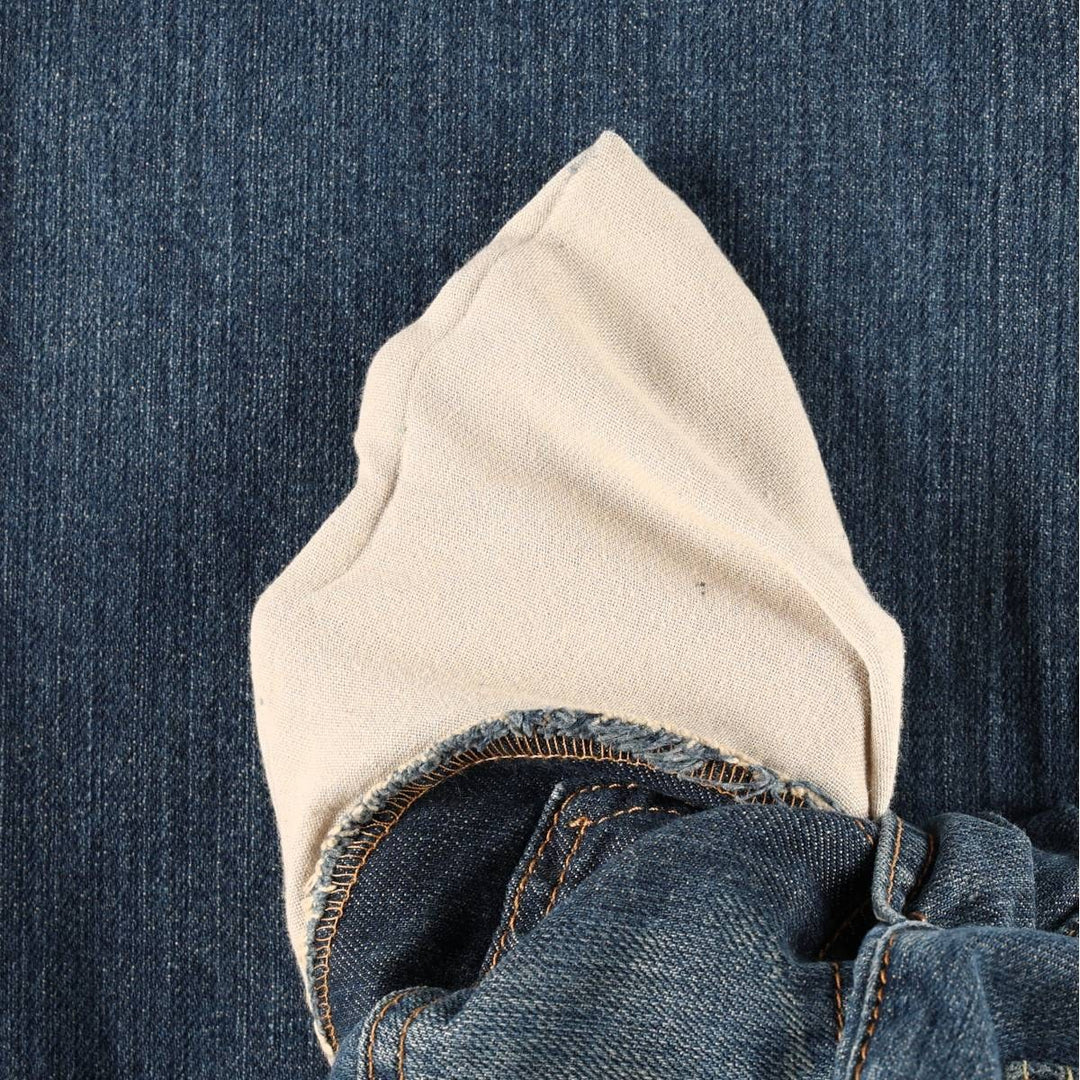 Levi's 505 tapered denim pants for men, size W34 cotton blue type Vintage Second Hand