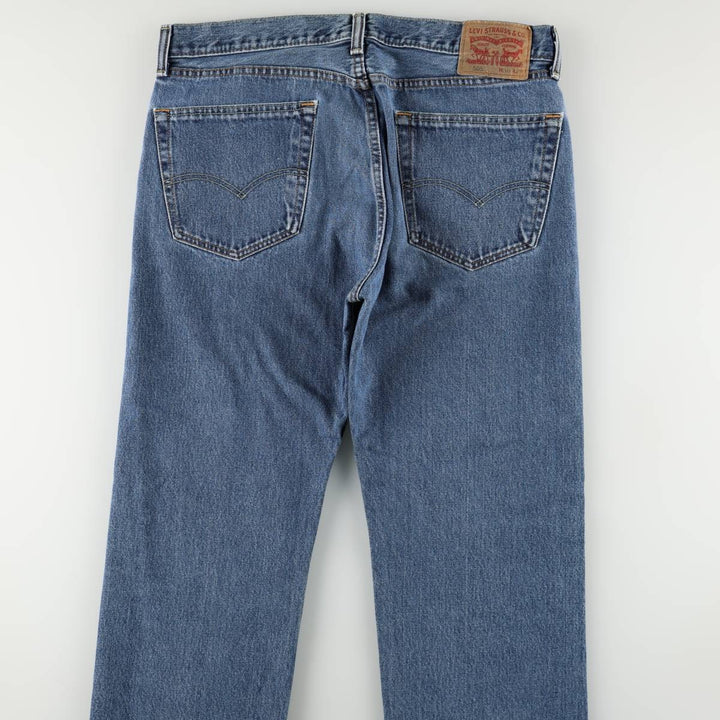 Levi's 505 tapered denim pants for men, size w36 cotton blue type Vintage Second Hand