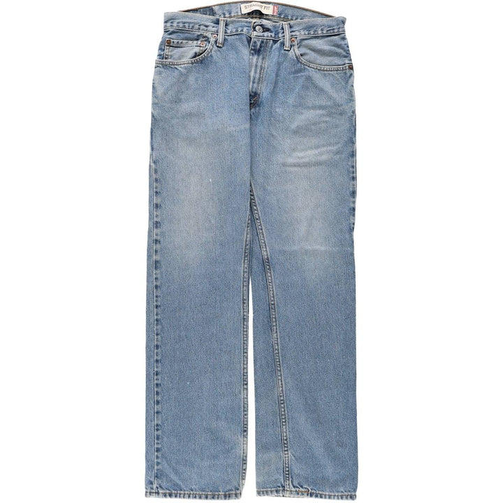 Levi's 505 STRAIGHT FIT tapered denim pants for men, equivalent to w33 cotton blue type Vintage Second Hand
