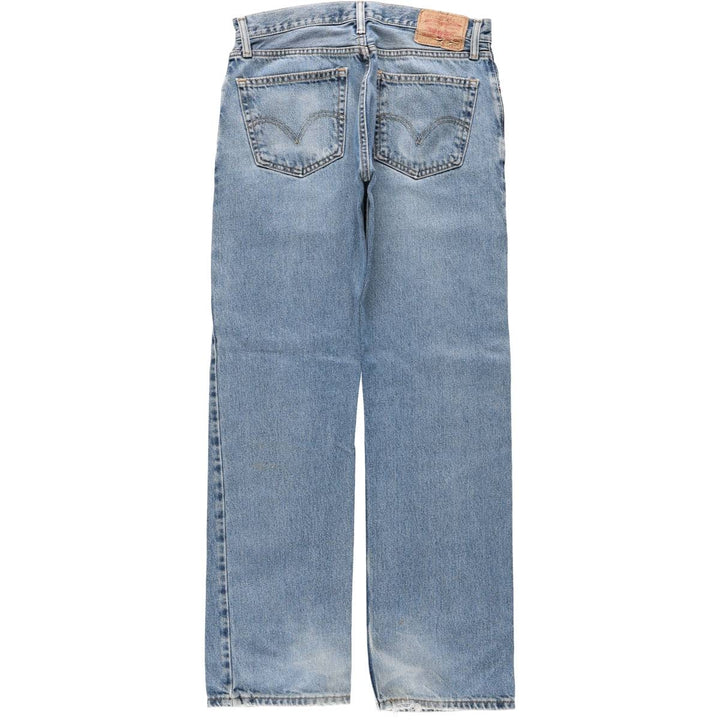 Levi's 505 STRAIGHT FIT tapered denim pants for men, equivalent to w33 cotton blue type Vintage Second Hand
