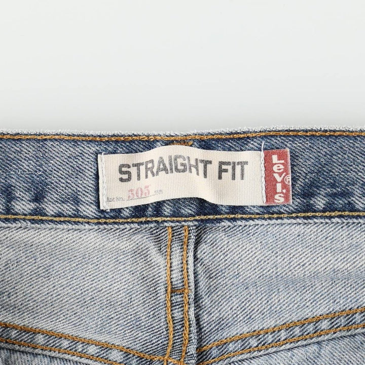 Levi's 505 STRAIGHT FIT tapered denim pants for men, equivalent to w33 cotton blue type Vintage Second Hand