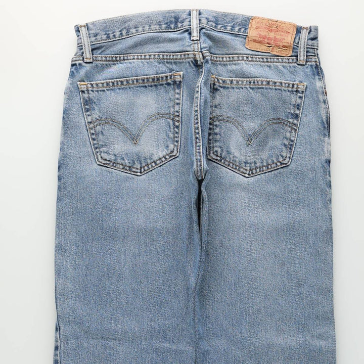 Levi's 505 STRAIGHT FIT tapered denim pants for men, equivalent to w33 cotton blue type Vintage Second Hand