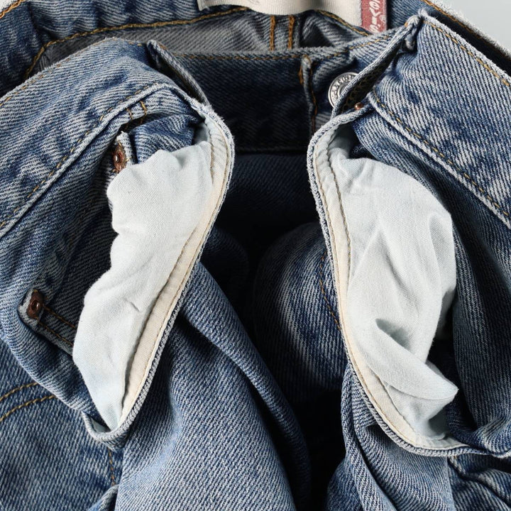 Levi's 505 STRAIGHT FIT tapered denim pants for men, equivalent to w33 cotton blue type Vintage Second Hand
