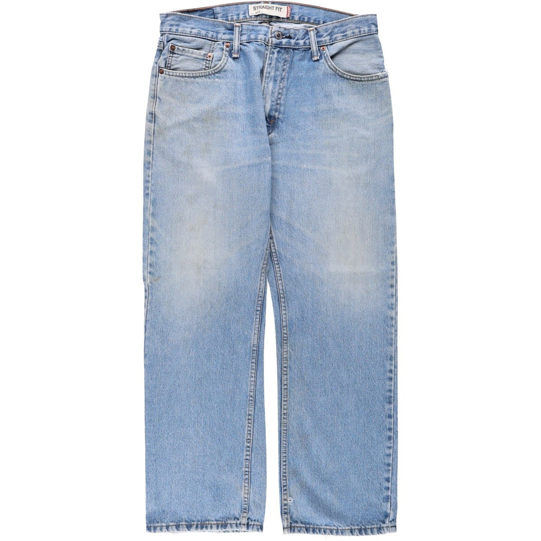 Levi's 505 STRAIGHT FIT tapered denim pants for men, size w34 cotton blue type Vintage Second Hand