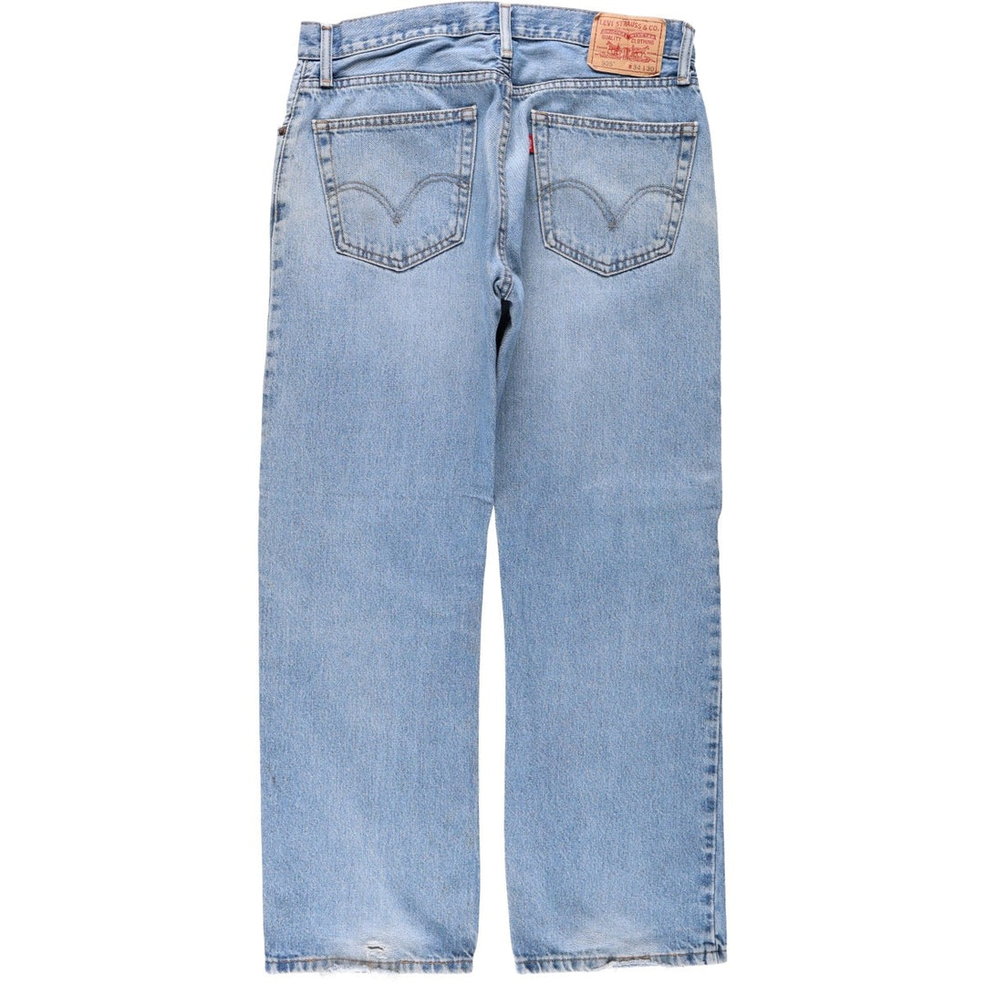 Levi's 505 STRAIGHT FIT tapered denim pants for men, size w34 cotton blue type Vintage Second Hand