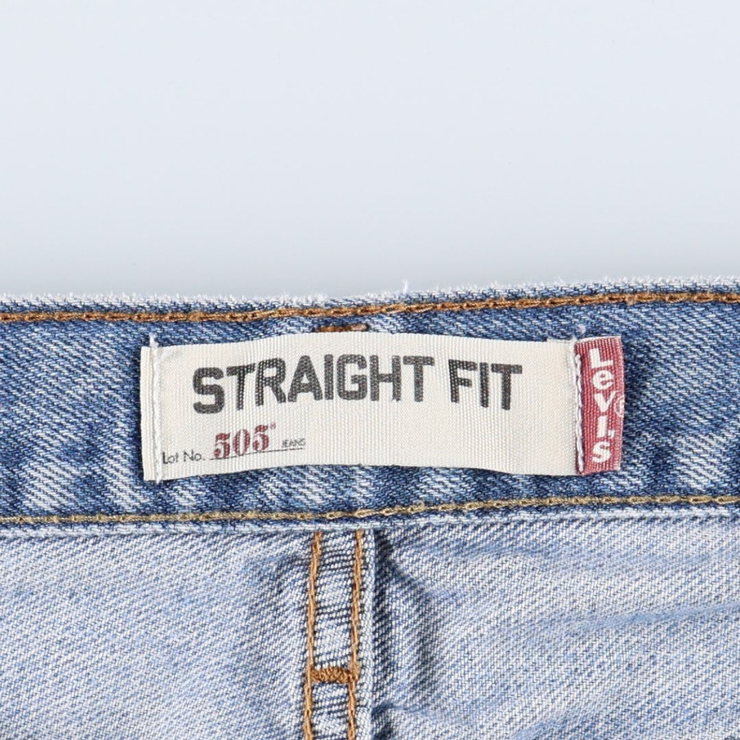 Levi's 505 STRAIGHT FIT tapered denim pants for men, size w34 cotton blue type Vintage Second Hand