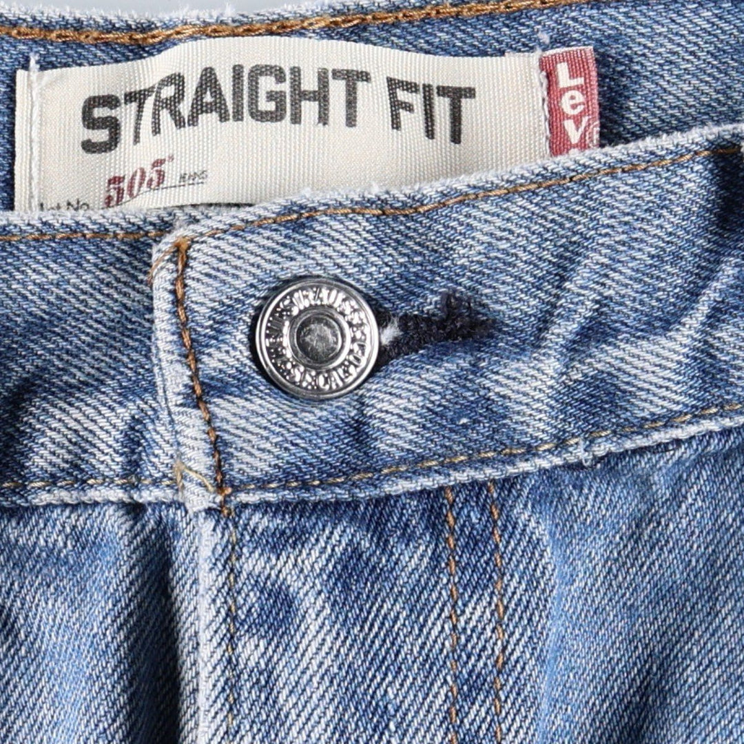 Levi's 505 STRAIGHT FIT tapered denim pants for men, size w34 cotton blue type Vintage Second Hand