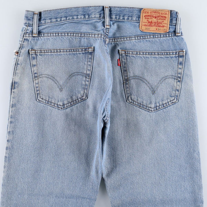 Levi's 505 STRAIGHT FIT tapered denim pants for men, size w34 cotton blue type Vintage Second Hand