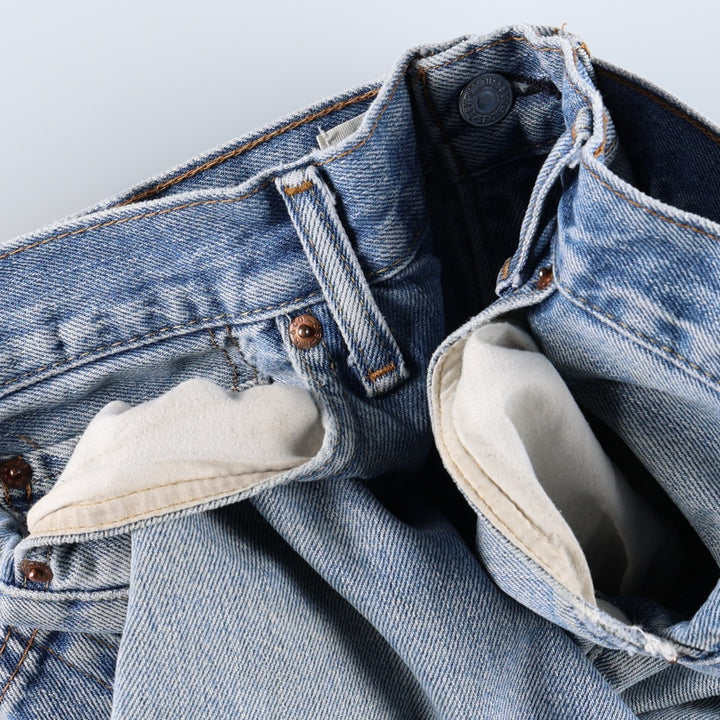 Levi's 505 STRAIGHT FIT tapered denim pants for men, size w34 cotton blue type Vintage Second Hand