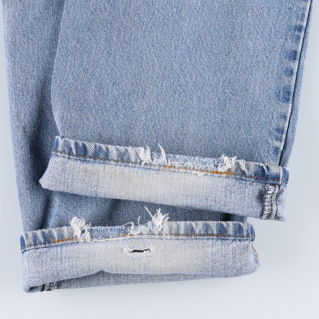 Levi's 505 STRAIGHT FIT tapered denim pants for men, size w34 cotton blue type Vintage Second Hand