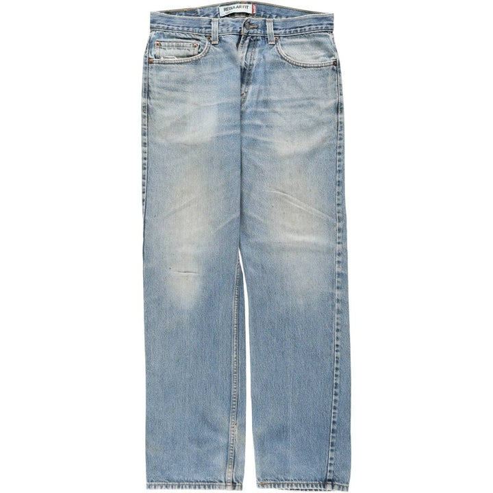 Levi's 505 REGULAR FIT tapered denim pants for men, size w34 cotton blue type Vintage Second Hand