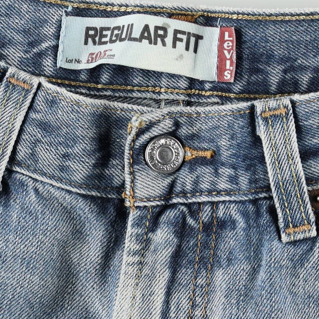 Levi's 505 REGULAR FIT tapered denim pants for men, size w34 cotton blue type Vintage Second Hand