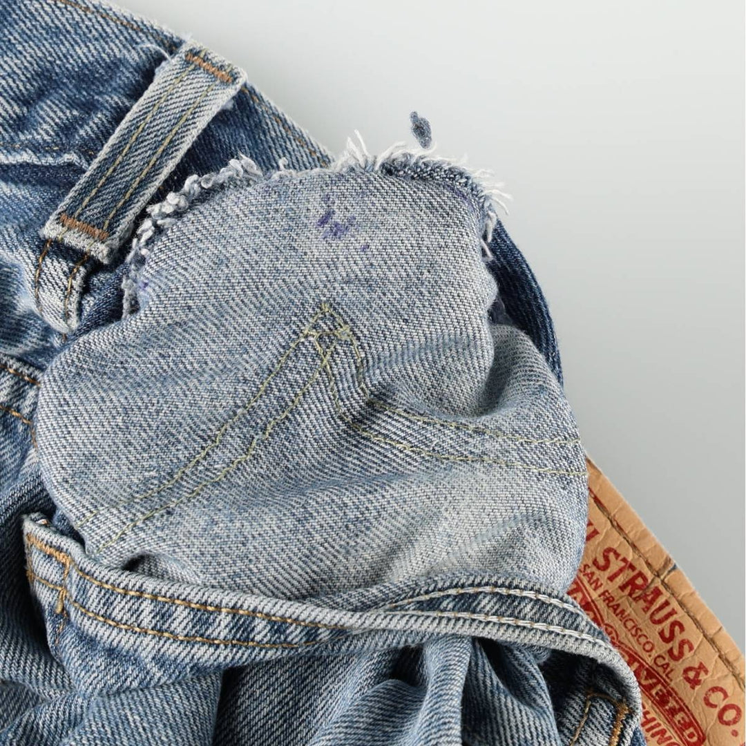 Levi's 505 REGULAR FIT tapered denim pants for men, size w34 cotton blue type Vintage Second Hand