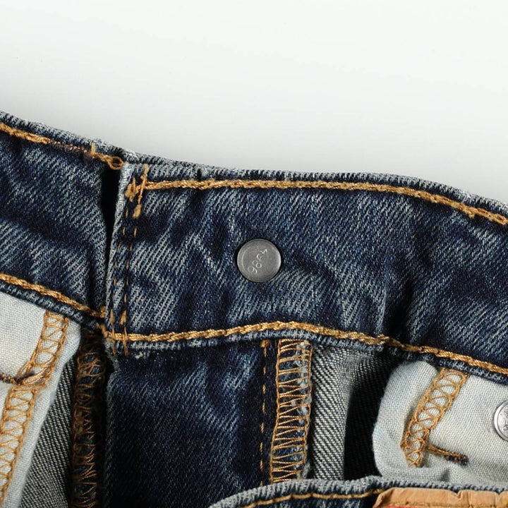 Levi's 505 tapered denim pants for men, size W33 cotton blue type Vintage Second Hand