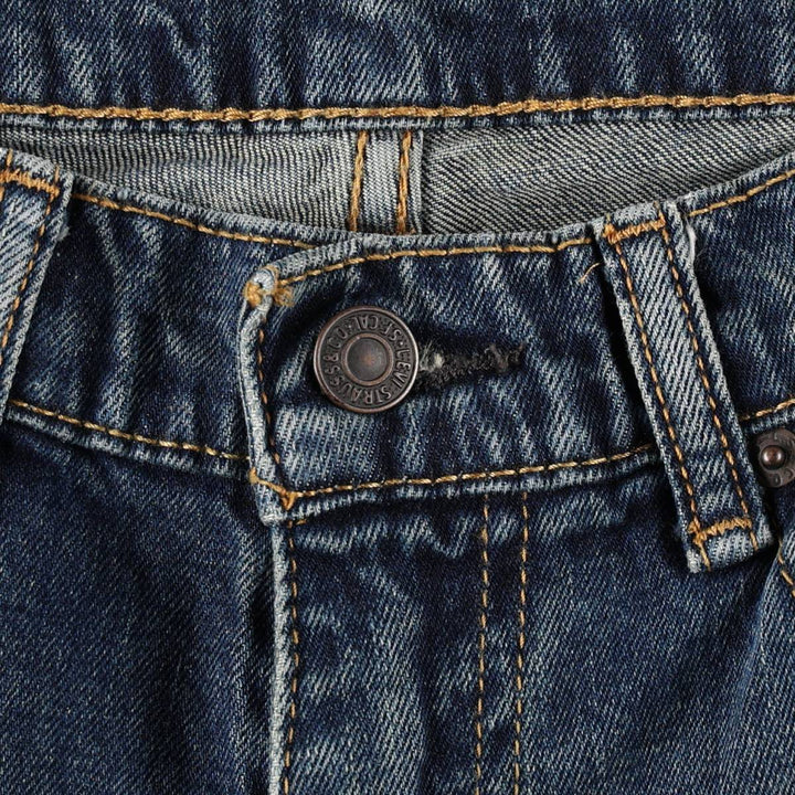Levi's 505 tapered denim pants for men, size W33 cotton blue type Vintage Second Hand