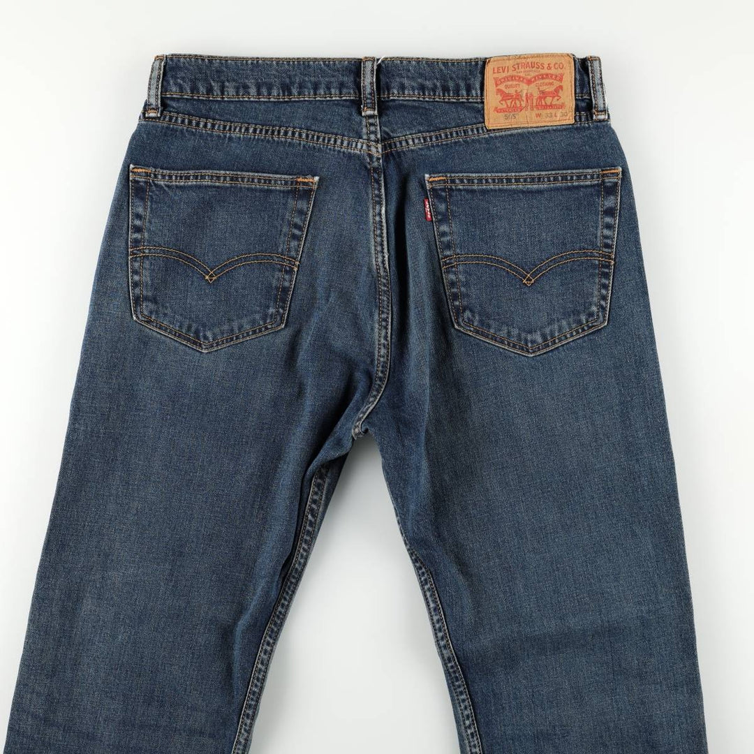 Levi's 505 tapered denim pants for men, size W33 cotton blue type Vintage Second Hand