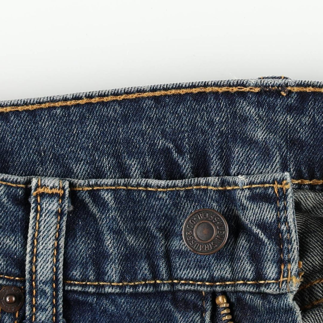 Levi's 505 tapered denim pants for men, size W33 cotton blue type Vintage Second Hand