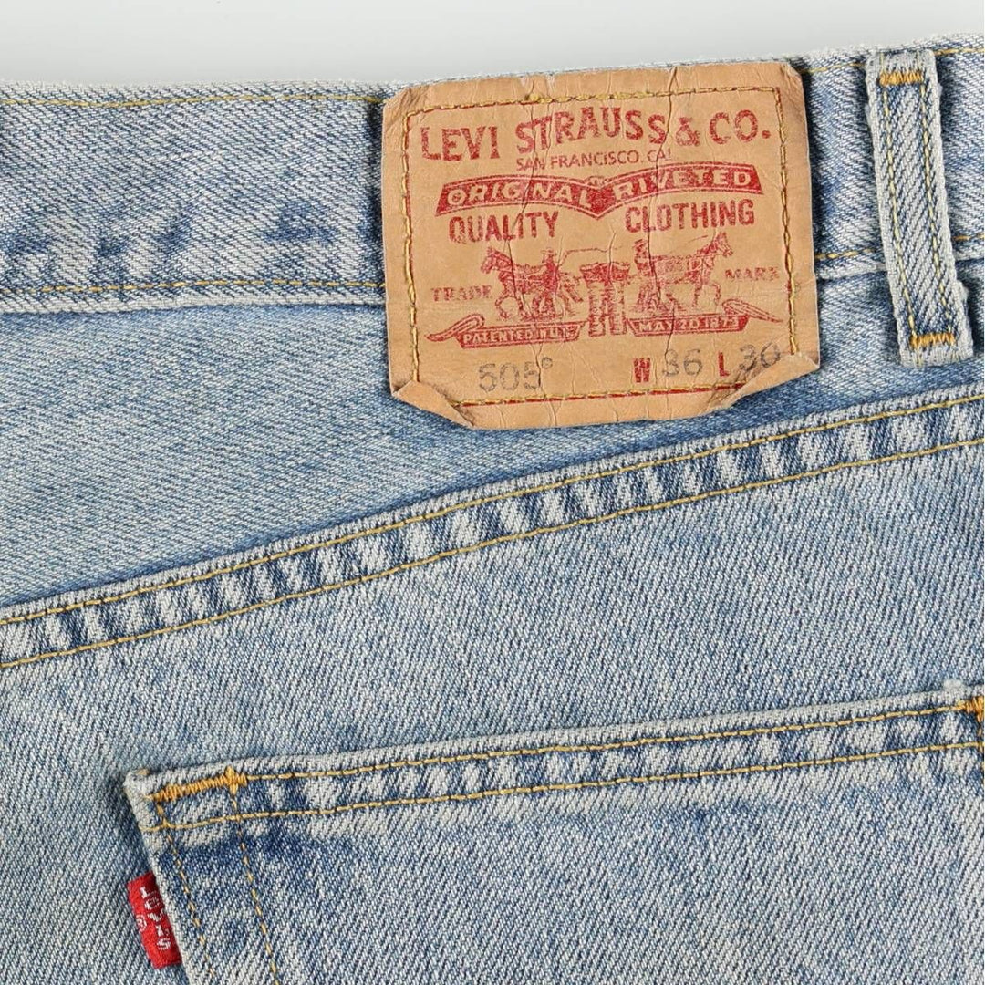 Levi's 505 REGULAR FIT tapered denim pants for men, size w36 cotton blue type Vintage Second Hand