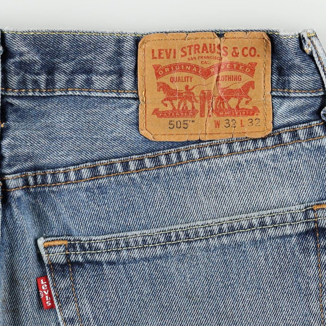 Levi's 00505-4886 Tapered Denim Pants, Men's W33 equivalent. cotton blue type Vintage Second Hand