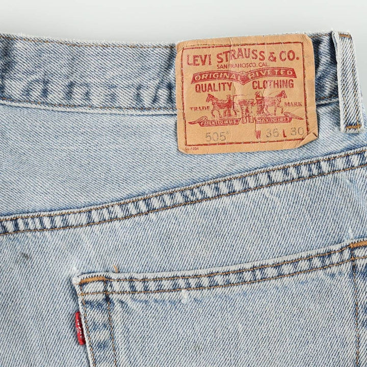 Levi's 505 REGULAR FIT tapered denim pants for men, size w36 cotton blue type Vintage Second Hand
