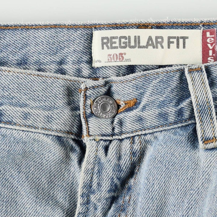 Levi's 505 REGULAR FIT tapered denim pants for men, size w36 cotton blue type Vintage Second Hand