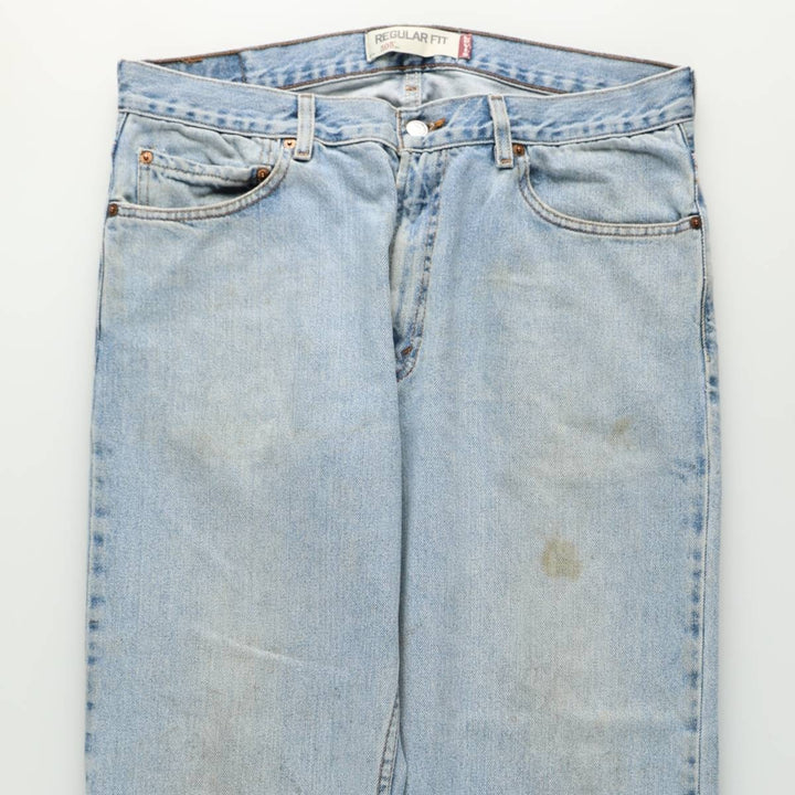 Levi's 505 REGULAR FIT tapered denim pants for men, size w36 cotton blue type Vintage Second Hand