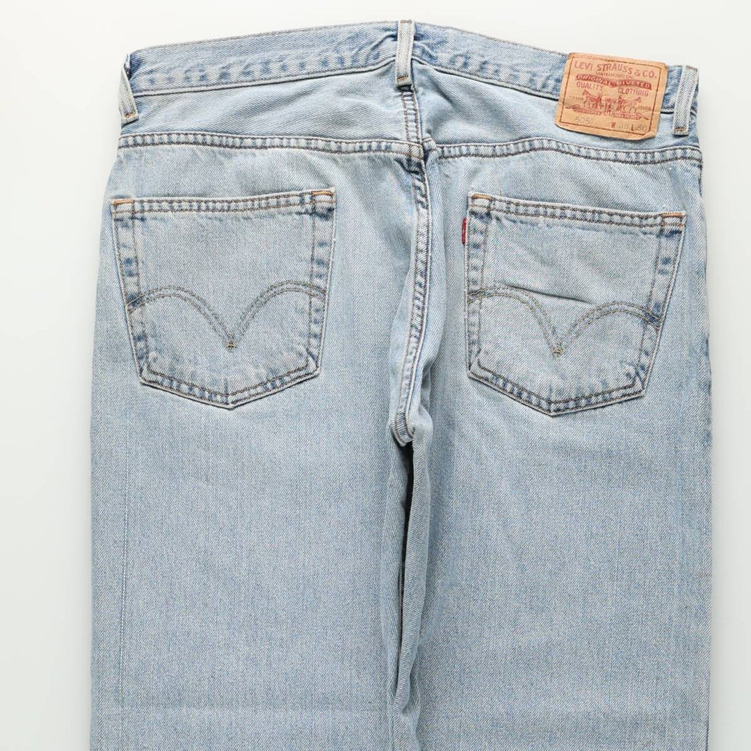 Levi's 505 REGULAR FIT tapered denim pants for men, size w36 cotton blue type Vintage Second Hand
