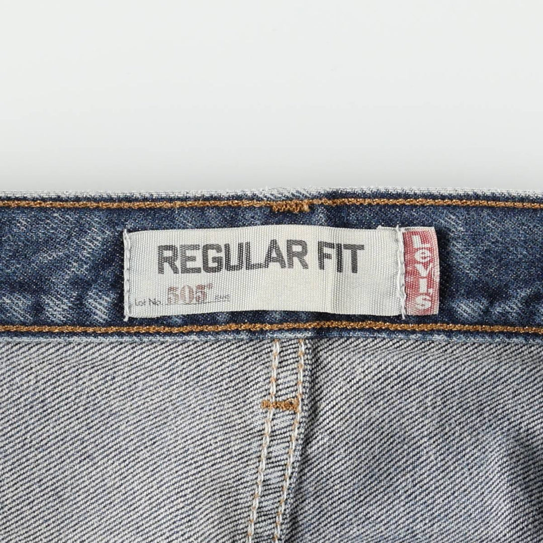 Levi's 505 REGULAR FIT tapered denim pants for men, size w33 cotton blue type Vintage Second Hand