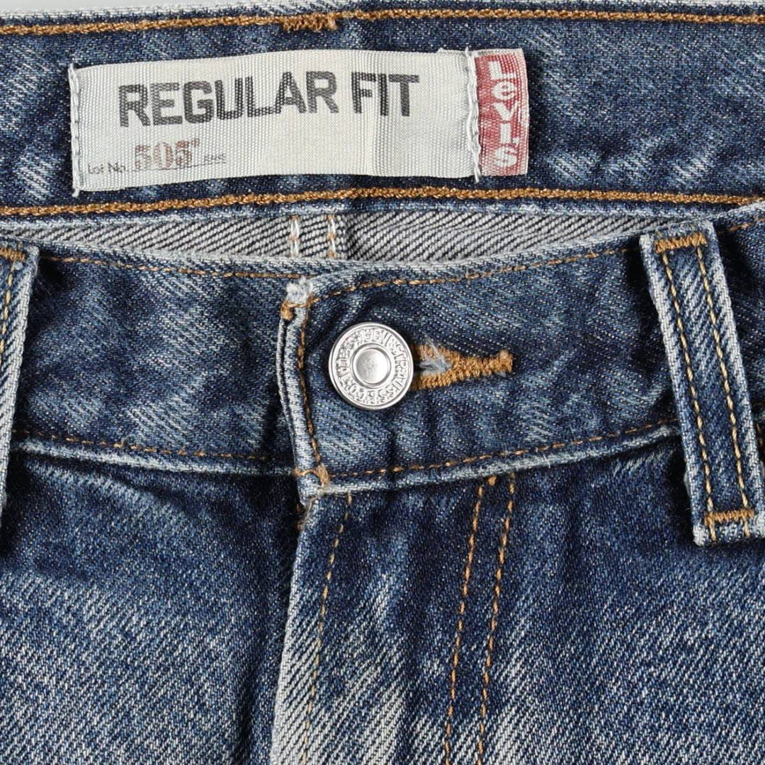 Levi's 505 REGULAR FIT tapered denim pants for men, size w33 cotton blue type Vintage Second Hand